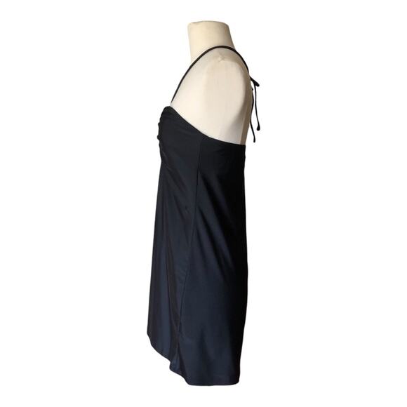 Andie NWT Waikiki Coverup Ruched Gathering Halter Bandeau Dress Black Small - Picture 7 of 13